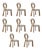 Mary Dining Chairs with Wood or Lacquered Legs by Ottiu, Set of 8 For Sale