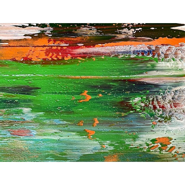 Contemporary Abstract Oil on Canvas "Abstract Informal 2024-2121-5" by Robert Niesse For Sale - Image 4 of 10