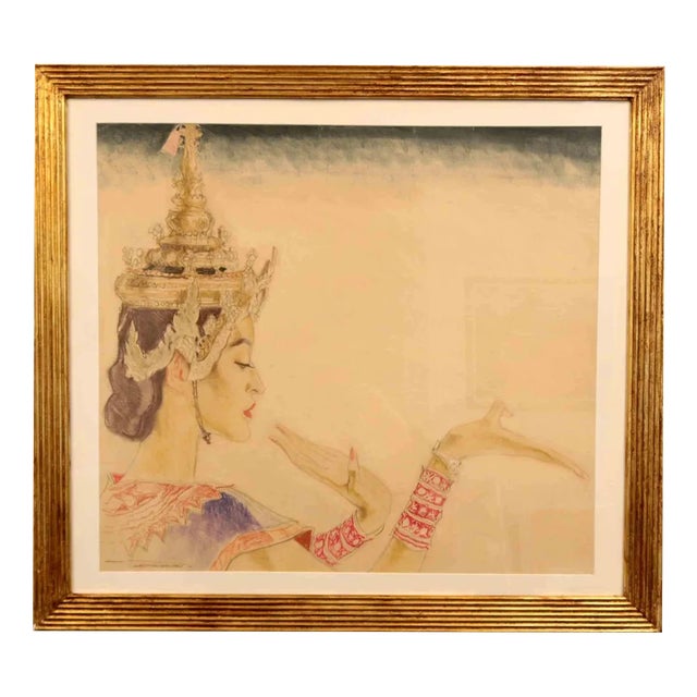 Franz Lenhart, Madame Ito, Mixed Media, 1937 For Sale