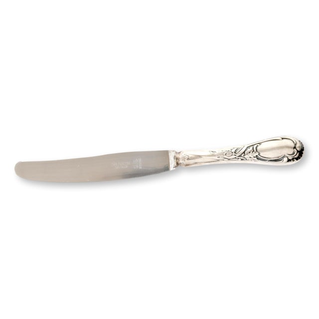 Mid 20th Century French Silverplate Dinner Knives - Set of 12 For Sale - Image 4 of 5
