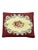 Vintage Burgundy Floral Needlepoint Footstool With Turned Pine Legs For Sale - Image 9 of 13