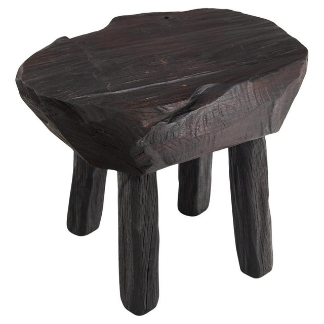 Rustic Sculptural Side Table by Logniture For Sale - Image 17 of 17