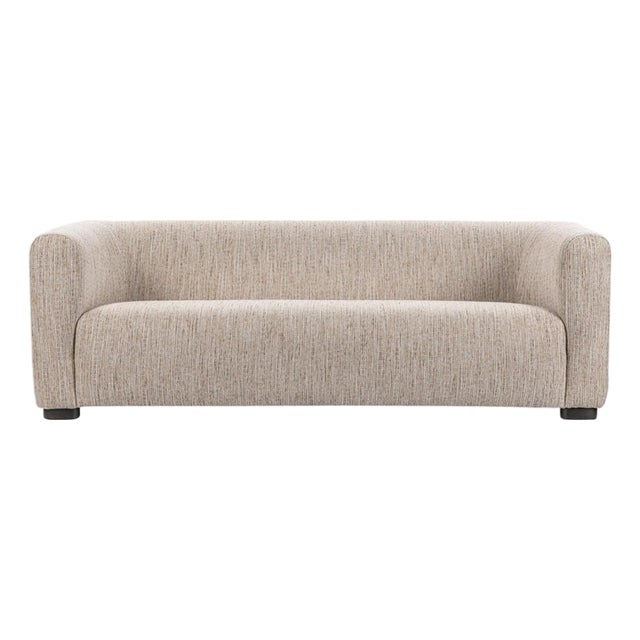 Beige & Gold Modern Sofa For Sale