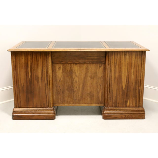 Jasper Cabinet Americana Oak Leather Top Traditional Executive