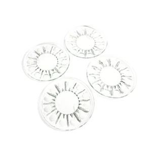 Vintage Mid Century Set of 4 Indiana Vintage Clear Glass Sunburst Luncheon Plates