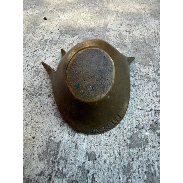 Walter Bosse Vintage Brutalist Walter Bosse Sculptural Bronze Hand Bowl or Ashtray, Herta Baller, Austria, 1950s For Sale - Image 4 of 12