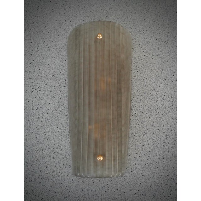 Gray Smoky Murano Glass and Brass Wall Light, 2000 For Sale - Image 8 of 9