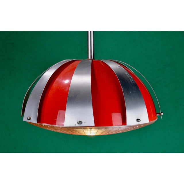 Metal Plastic & Metal Ceiling Lamp, 1970s For Sale - Image 7 of 12