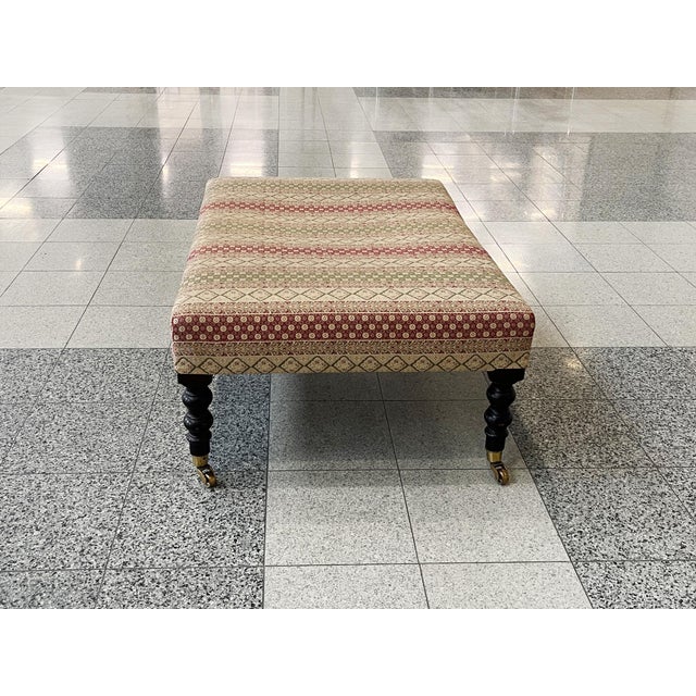 Late 20th Century Vintage George Smith Ottoman For Sale - Image 5 of 10