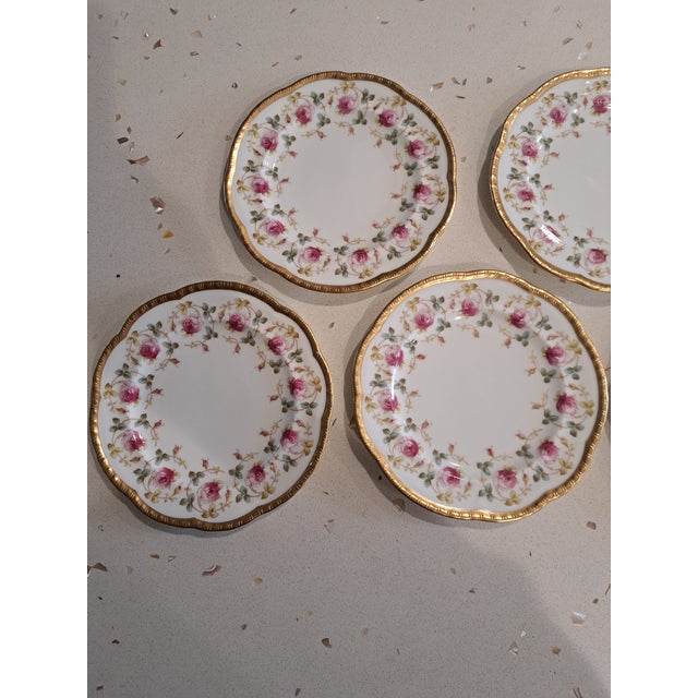 Pink Vintage Cauldon Plates - Set of 6 For Sale - Image 8 of 12