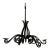 1920s Rustic Rococo Style Wrought Iron Chandlier. For Sale