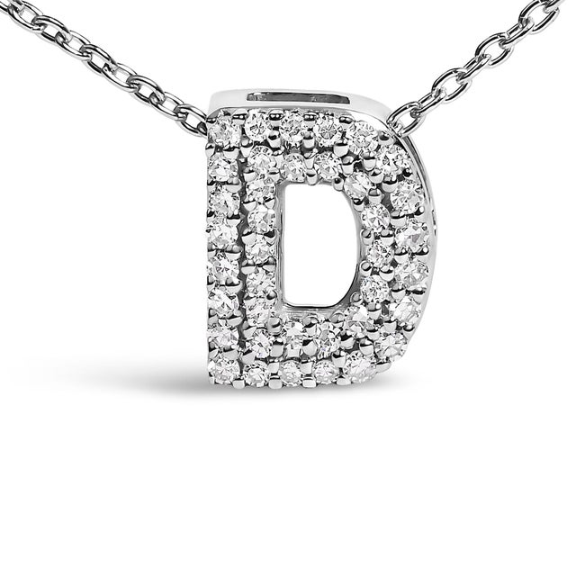 Elegance meets personalized charm in this exquisite pendant, meticulously crafted from radiant 10K white gold with a...