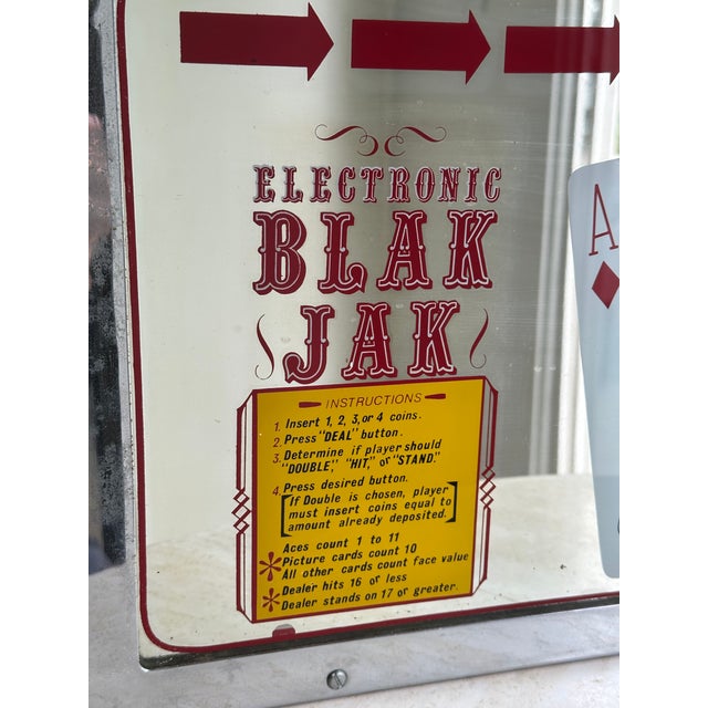 Vintage Electronic Black Jack Mirrored Game Panel For Sale In San Diego - Image 6 of 12