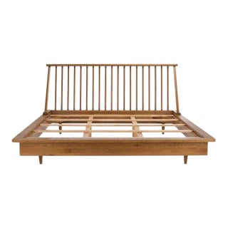 Cassius Wood Spindle Bed - Light Brown, King For Sale