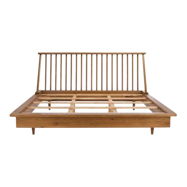 Cassius Wood Spindle Bed - Light Brown, King For Sale