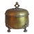 Antique 19th Century Brass Etrog Box Engraved Sukkot Citron Footed Judaica For Sale
