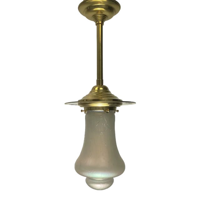 Glass Ceiling Lamp from Wiener Werkstätte, 1920s For Sale
