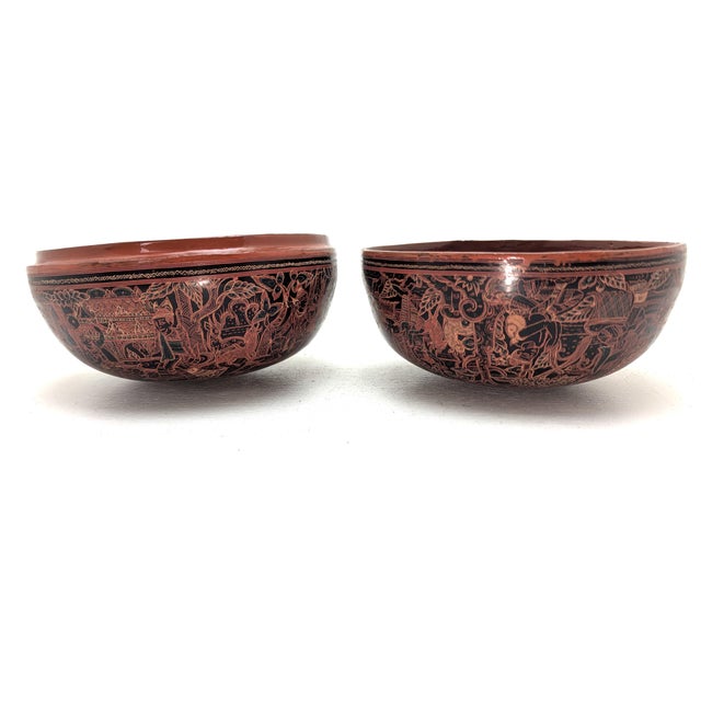 Wood Large Vintage Burmese Lacquer Ball Box, 1960 For Sale - Image 7 of 13