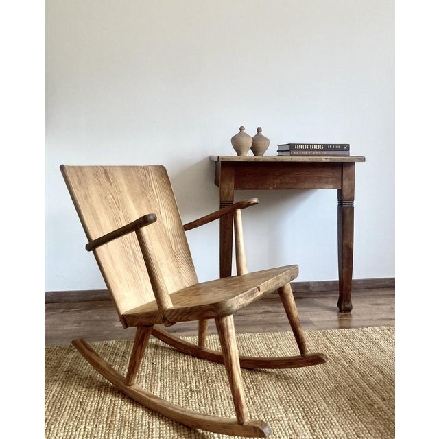 Model 510 Rocking Chair by Göran Malmvall for Karl Andersson & Sons, Sweden, 1940s, in Very Good conditions. Designed 1920...