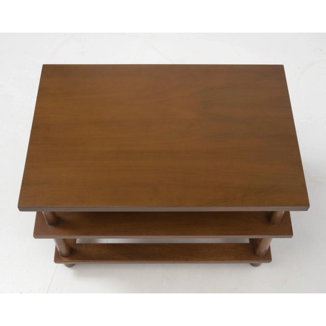 1950s Mid-Century Modern T.H Robsjohn-Gibbings for Widdicomb Reverse Tapered Three Tier Side Table For Sale - Image 9 of 13