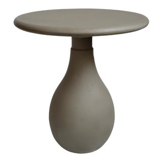 Outdoor Cement Mixed Drop Side Table For Sale