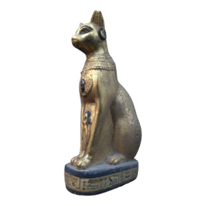 Vintage Egyptian Statue of Goddess Bastet Cat Figure Egyptian Civilization Bc