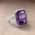 Natural Quality Amethyst and Diamond Ring 14k White Gold 12.48 TCW Certified $4,950 409159 This magnificent natural...