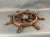 Nautical Ship's Wheel with Chrome Trim For Sale - Image 3 of 4