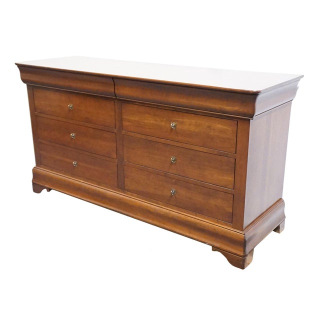 DURHAM FURNITURE Chambord Collection Solid Cherry Contemporary Traditional Style 69" Double Dresser 36.75" High 69" Wide...