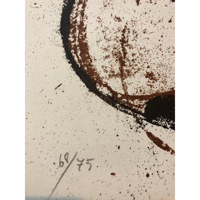 Abstract Arman, Violent Violin Concerto Hand Signed Lithograph Silkscreen For Sale - Image 3 of 3