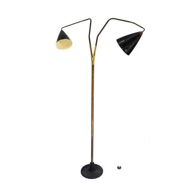 Metal Vintage Flamingo Floor Lamp by Franz Hagenauer for Werkstätte Hagenauer Wien, 1950s For Sale - Image 7 of 13