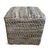 Boho Chic Denim & Rope Cube Stool Ottoman For Sale - Image 3 of 7