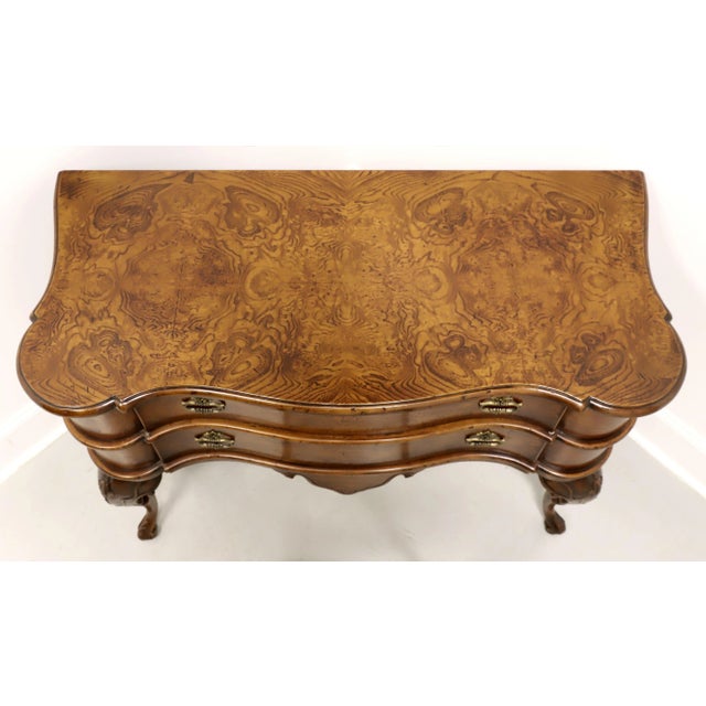 Francesco Molon for Giemme Burl Walnut Italian Serpentine Commode Chest For Sale In Charlotte - Image 6 of 11