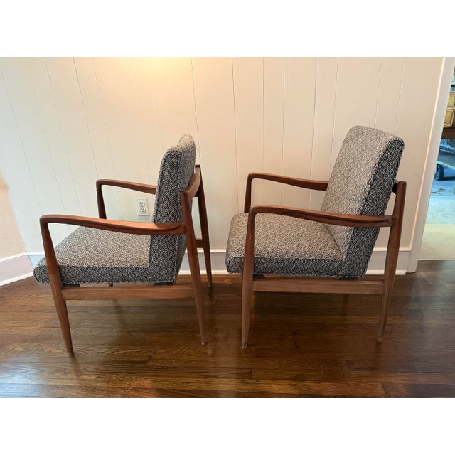 Vintage Danish Walnut MCM Chairs For Sale - Image 4 of 9
