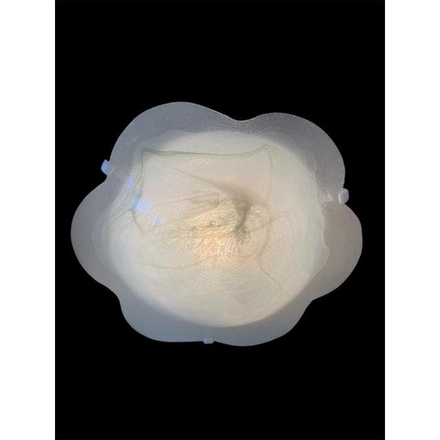 Large Murano Glass Flower Wall Light, Italy, 1980s For Sale - Image 3 of 8