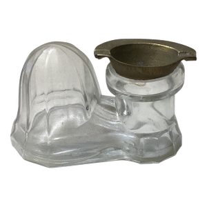 1800s MORGAN’s Beehive Inkwell With Brass Dipping Lid