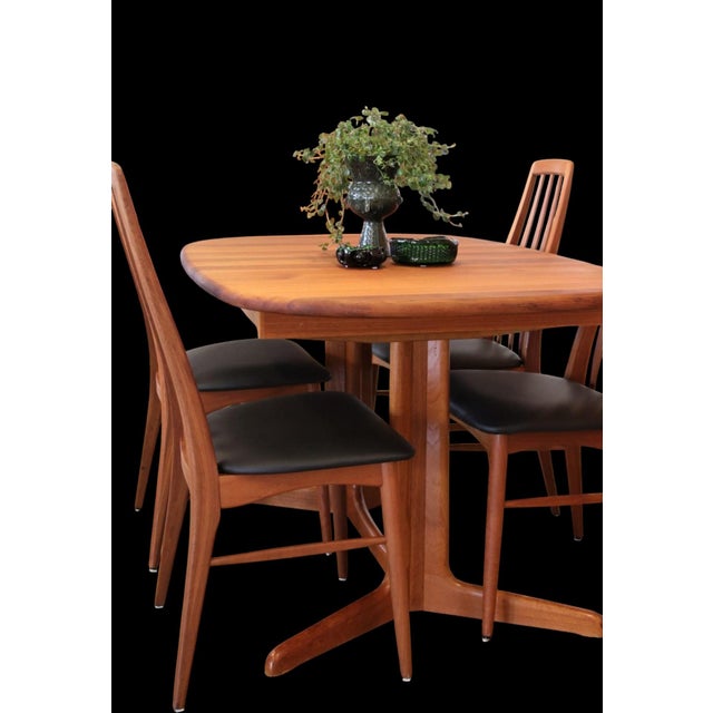 Wood Eva Chair in Teak with Leather by Niels Kofoed for Koefoeds Møbelfabrik, 1960s For Sale - Image 7 of 18