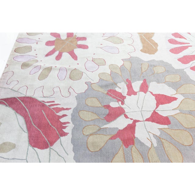 Contemporary Dhalia Handmade Silk Rug by Doris Leslie Blau For Sale In New York - Image 6 of 7