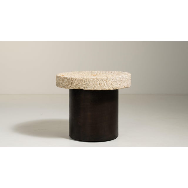 Iron Side Table with Stone Top, Antique, China, Early 20th Century For Sale - Image 12 of 12