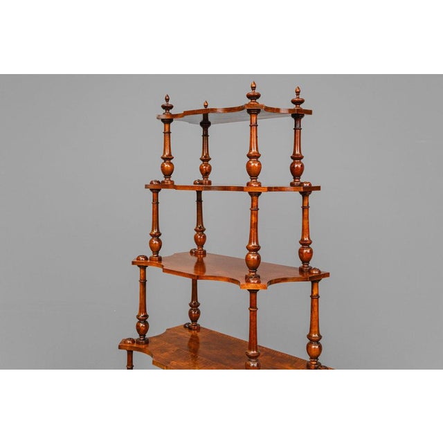 Gründerzeit Era Tiered Shelf in Walnut, Late 19th Century For Sale - Image 11 of 13