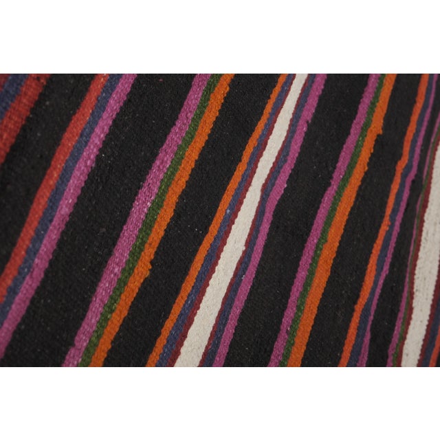 Textile Striped Turkish Kilim Rug 9'1'' X 11'1'' For Sale - Image 7 of 11