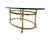 Glass Mid Century Modern 1960s Modern Labarge Jansen Style Swan Brass Glass Coffee Table Regency For Sale - Image 7 of 12