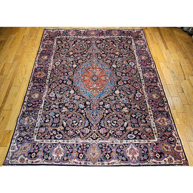 "A masterful work of textile art, this vintage Persian Khorassan rug dates to the second quarter of the 20th century and...