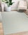 8x10 Bespoke Delicate Ivory Open Field Contemporary Handmade Wool Carpet Rug For Sale - Image 9 of 11