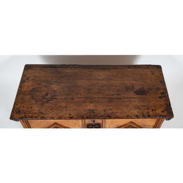 16th Century French Carved Walnut Cassone With Gothic Tracery For Sale - Image 9 of 11