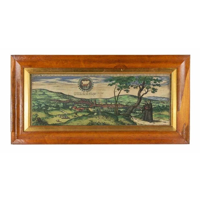 Franz Hogenberg, Ancient View of Oxonium, Etching, 17th Century, Framed For Sale - Image 5 of 5