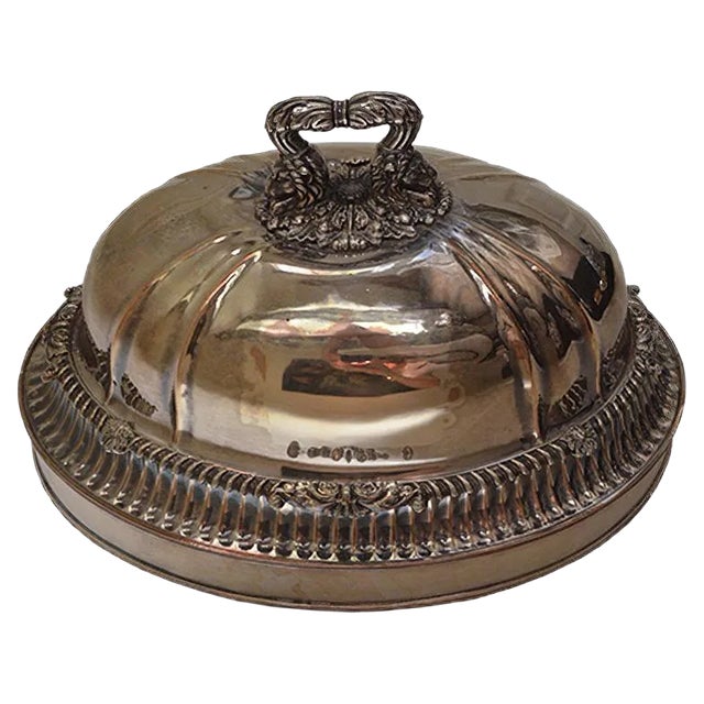 Antique French Silver-Plated Cloche For Sale
