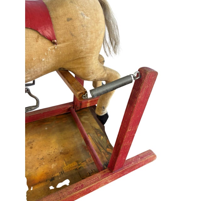 Antique Early 20th Century Spring Mounted Child's Rocking Horse, Circa 1920 For Sale In Greensboro - Image 6 of 12