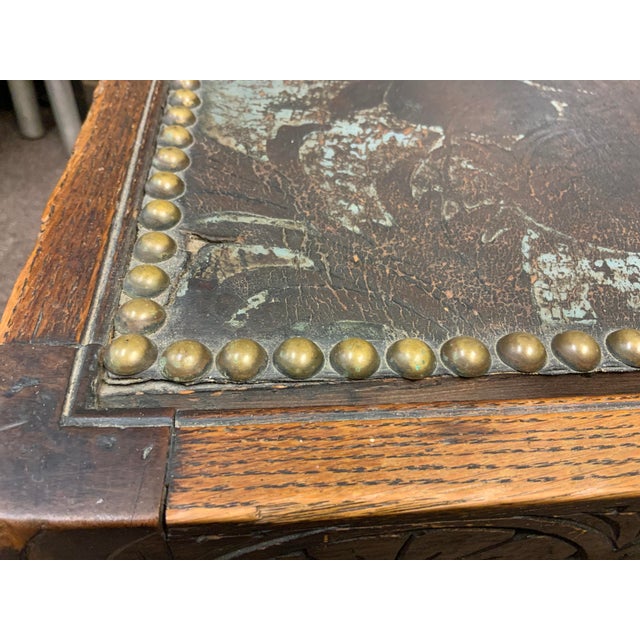 Late 19th Century Carved Oak Corner Chair For Sale - Image 12 of 18
