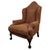 20th Century English Beech Wingback Armchair with Ball-and-Claw Feet For Sale - Image 10 of 13